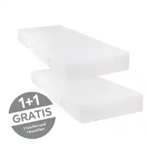 Livetastic Wendematratze, Weiß, Textil, H2 + H3, Füllung: Polyester, rechteckig, 90x200 cm, Oeko-Tex® Standard 100, Made in Europe, Bezug abnehmbar/waschbar, optimale Belüftung, für verstellbare