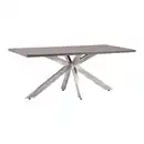 Bild 1 von Esstisch Ilias Walnussfarben MDF ca. 180x90 cm, Silberfarben, Walnussfarben