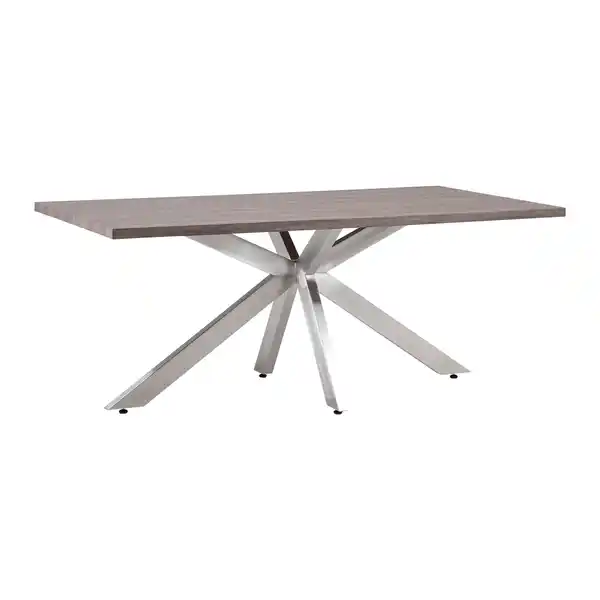 Bild 1 von Esstisch Ilias Walnussfarben MDF ca. 180x90 cm, Silberfarben, Walnussfarben