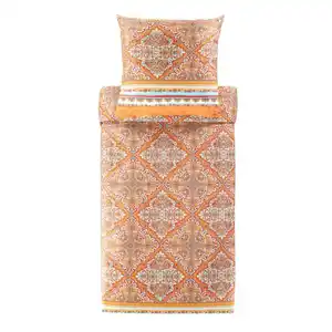 Bassetti Bettwäsche Marechiaro, Orange, Textil, Graphik, 200x200 cm, Textiles Vertrauen - Oeko-Tex®, 100% feinster Baumwollsatin mit Seiden-Finish, Schlaftextilien, Bettwäsche, Bettwäsche, Satin-