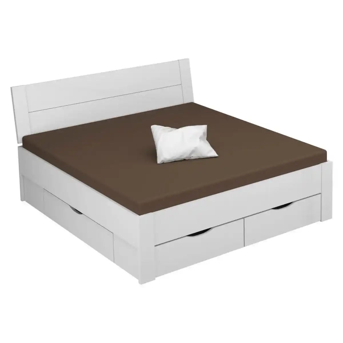 Bild 1 von Xora Stauraumbett Aditio Beds, Weiß Hochglanz, Holzwerkstoff, 4 Schubladen, 160x200 cm, Blauer Engel, Goldenes M, Made in Germany, Lattenrosthöhe individuell einstellbar, in verschiedenen Holzdekor