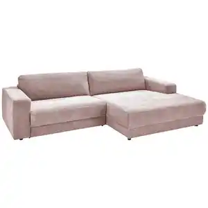 Pure Home Lifestyle Ecksofa, Rosa, Textil, 4-Sitzer, Ottomane rechts, L-Form, 296x168 cm, Blauer Engel, Goldenes M, Oeko-Tex® Standard 100, DGM-Klimapakt, DGM-Emissionslabel, Typenauswahl, Lederausw