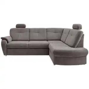 Livetastic Eckschlafsofa, Graubraun, Textil, 4,5-Sitzer, 264x180 cm, Liegefunktion, seitenverkehrt erhältlich, Schlafen auf Sitzhöhe, Rücken echt, Armteil links, Wohnzimmer, Sofas & Couches, Schla