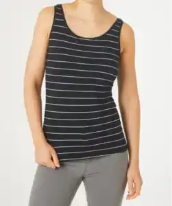 Tanktop Stretch, schwarz/weiß