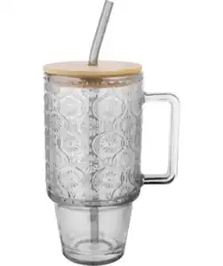 Trinkglas in Pokalform, grau