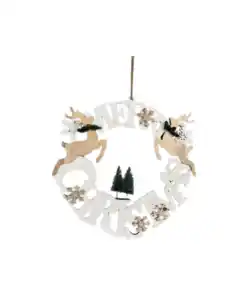 Deko-Kranz Weihnachten, weiß