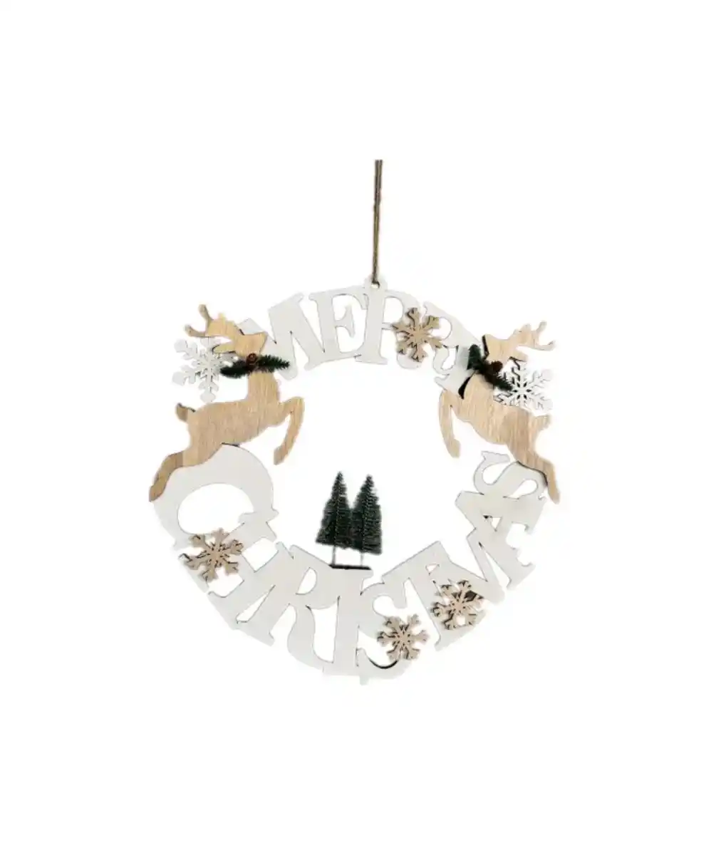 Bild 1 von Deko-Kranz Weihnachten, weiß