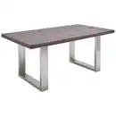Bild 1 von Novel Esstisch, Eiche, Edelstahl, Holz, Metall, Eiche, massiv, rechteckig, U-Form, 100x77x200 cm, in verschiedenen Größen erhältlich, Esszimmer, Tische, Esstische