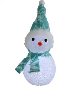 LED-Schneemann Weihnachten, türkis