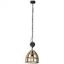 Bild 1 von Brilliant Pendelleuchte, Schwarz, Hellbraun, Holz, Metall, 143 cm, beliebig kürzbar, Lampen & Leuchten, Leuchtenserien