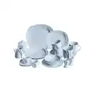 Bild 1 von Van Well Kombiservice Alaska, Grau, Schwarz, Weiß, Keramik, 62-teilig, 180 ml,180 ml,230 ml,280 ml,100 ml,330 ml, Essen & Trinken, Geschirr, Geschirr-Sets, Kombiservice