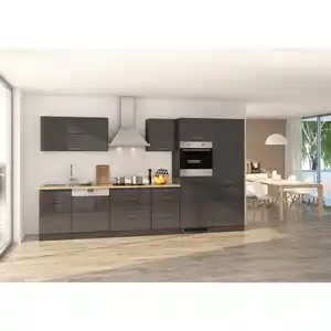Held Küchenleerblock, Graphit, Metall, 8 Schubladen, seitenverkehrt montierbar, nur wie online abgebildet bestellbar, 360 cm, Made in Germany, Küchen, Küchenzeilen & Küchenblöcke, Küchenzeilen