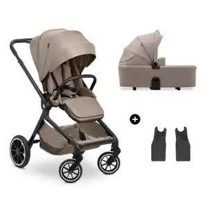 Hauck Kombikinderwagen Move N Care Set, Hellbraun, Metall, Kunststoff, Textil, 61x105x100 cm, EN 1888, UV 50+, Feststellbremse, Federung, 5-Punkte-Gurt, für Babyschale geeignet, Griff in Lederoptik,