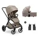 Bild 1 von Hauck Kombikinderwagen Move N Care Set, Hellbraun, Metall, Kunststoff, Textil, 61x105x100 cm, EN 1888, UV 50+, Feststellbremse, Federung, 5-Punkte-Gurt, für Babyschale geeignet, Griff in Lederoptik,