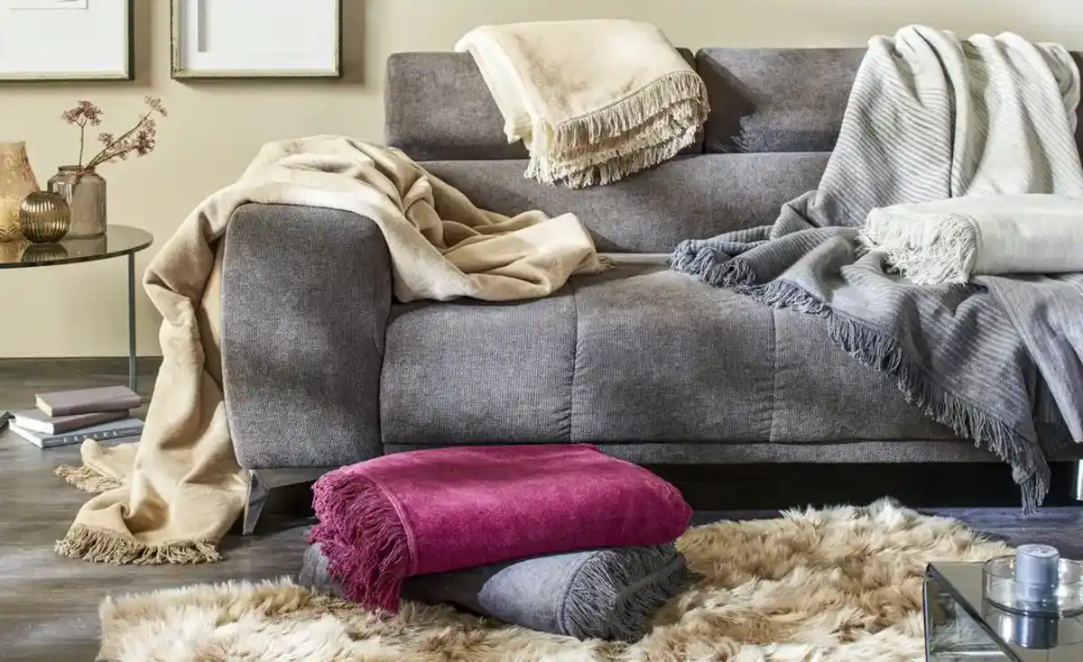 Bild 1 von como Wohndecke mit Fransen Sophia