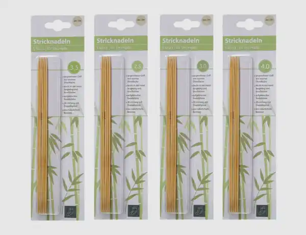 Bild 1 von Strumpfstricknadeln Bambus 5er Pack