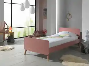 Kinderbett Billy 90x200 cm Rosa mit Lattenrost, Rosa