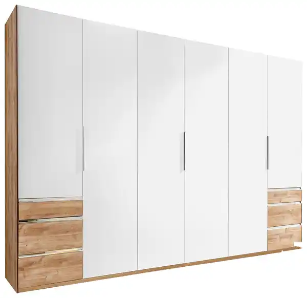 Bild 1 von Drehtürenschrank Level 36A ca. 300x216x58 cm Weiß/Eiche, Weiß, Eichefarben