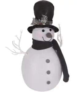 LED-Schneemann Weihnachten, schwarz