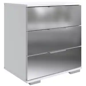 Livetastic Nachtschrank Wimex Easy Plus C, Weiß, Metall, 3 Schubladen, 52x58x38 cm, BQ - Bündnis für Qualität, Made in Germany, DIN EN ISO 9001, Typenauswahl, Schlafzimmer, Nachttische