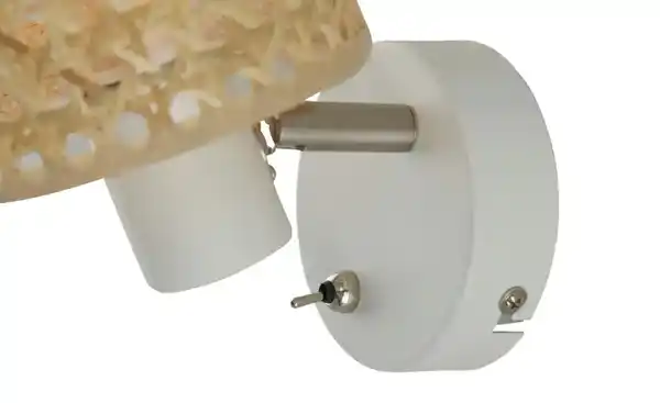 Bild 4 von KHG Wand-/Deckenstrahler, weiß `Wiener Geflecht`mit Schalter