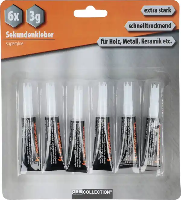 Bild 1 von Sekundenkleber, 6 St. = 18-g-Packg.
