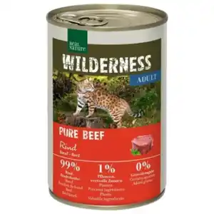 REAL NATURE WILDERNESS Nassfutter Katze, Adult Pure Beef 12x400 g