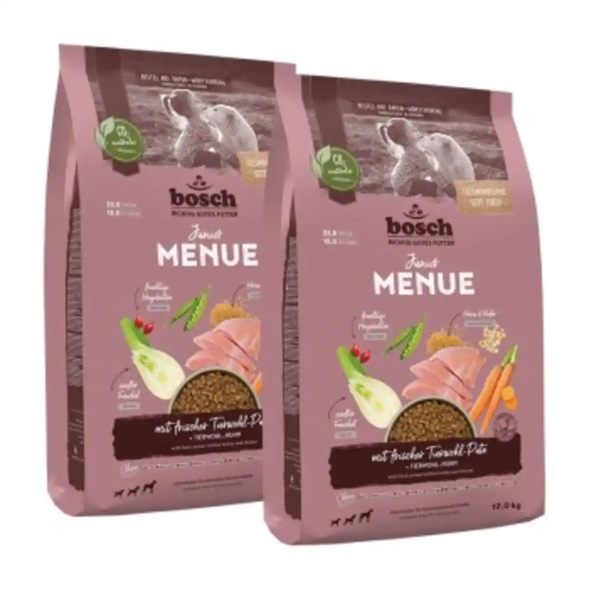 Bild 1 von bosch HPC Trockenfutter Hund Junior Menue Tierwohl-Pute 2x12 kg