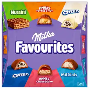 MILKA Favourites oder Party-Mix, 15 - 18 St. = 141 - 143-g-Packg.