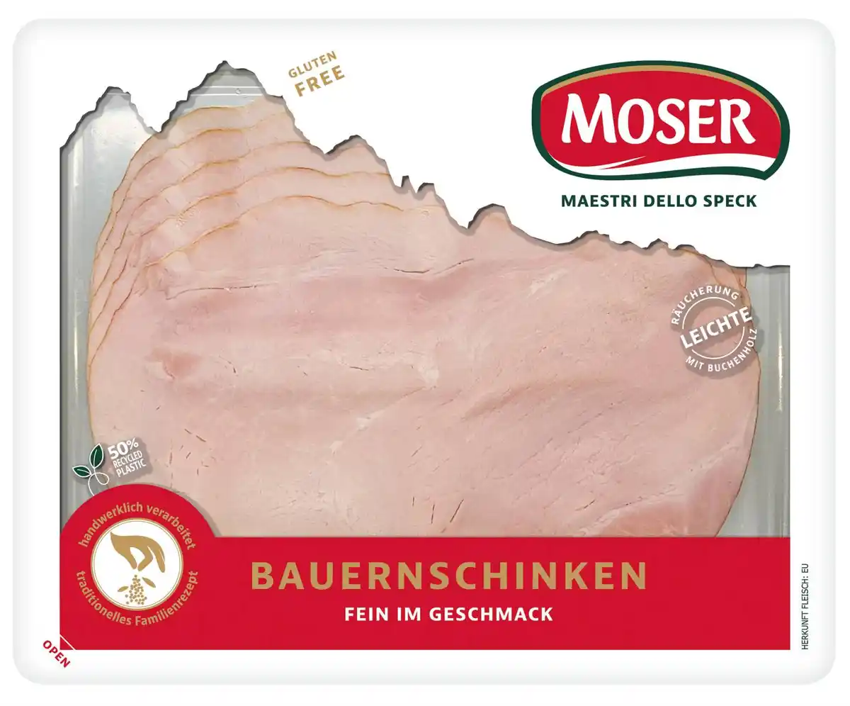Bild 1 von MOSER Bauernschinken, 100-g-Packg.