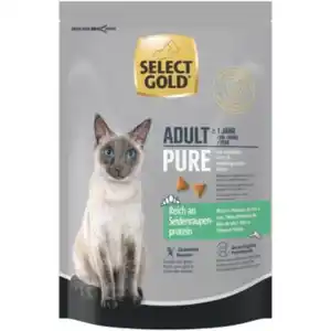 SELECT GOLD Trockenfutter Katze Pure Adult Reich an Seidenraupe 300 g