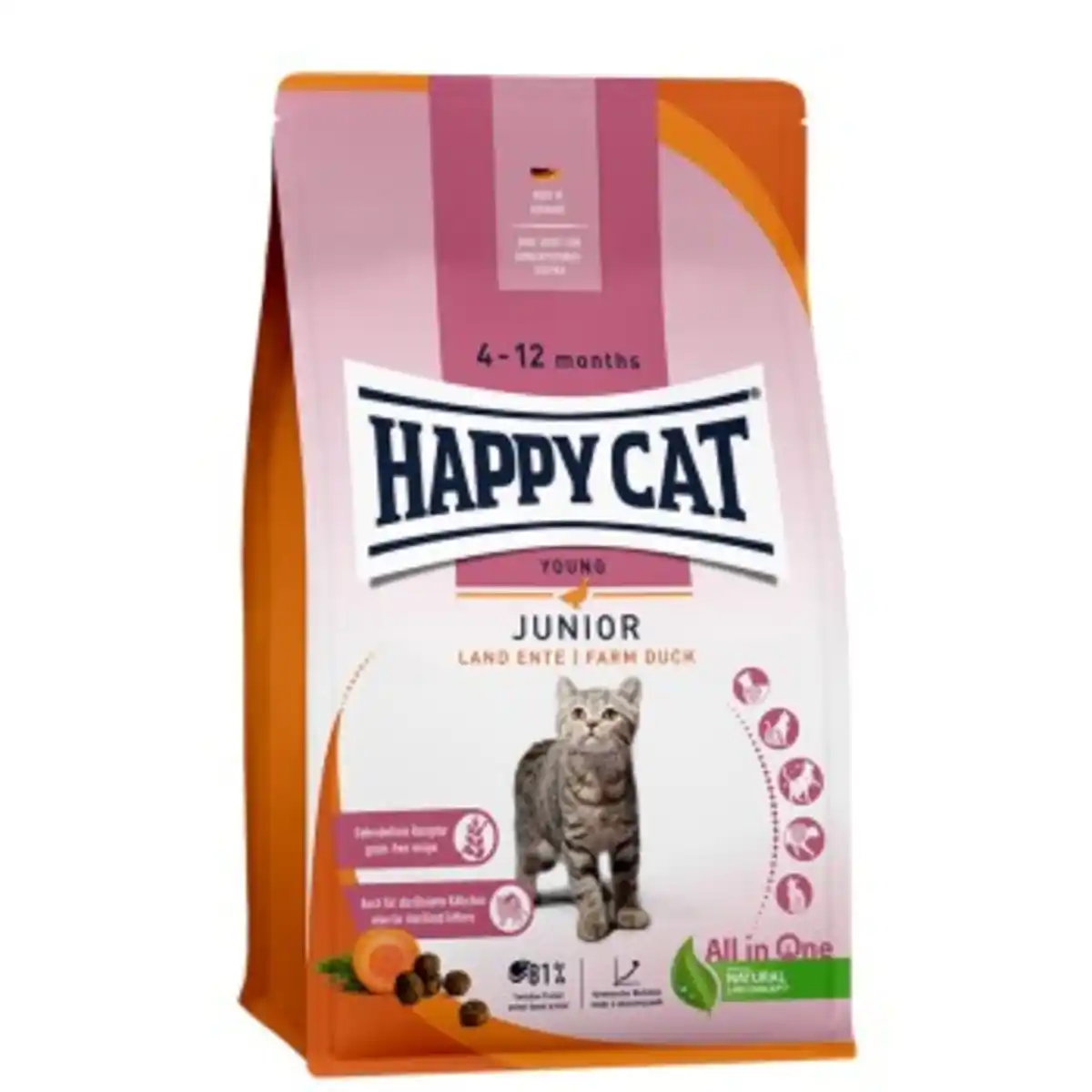 Bild 1 von HAPPY CAT Supreme Trockenfutter Katze, Junior, Young, Land-Ente 1,3 kg