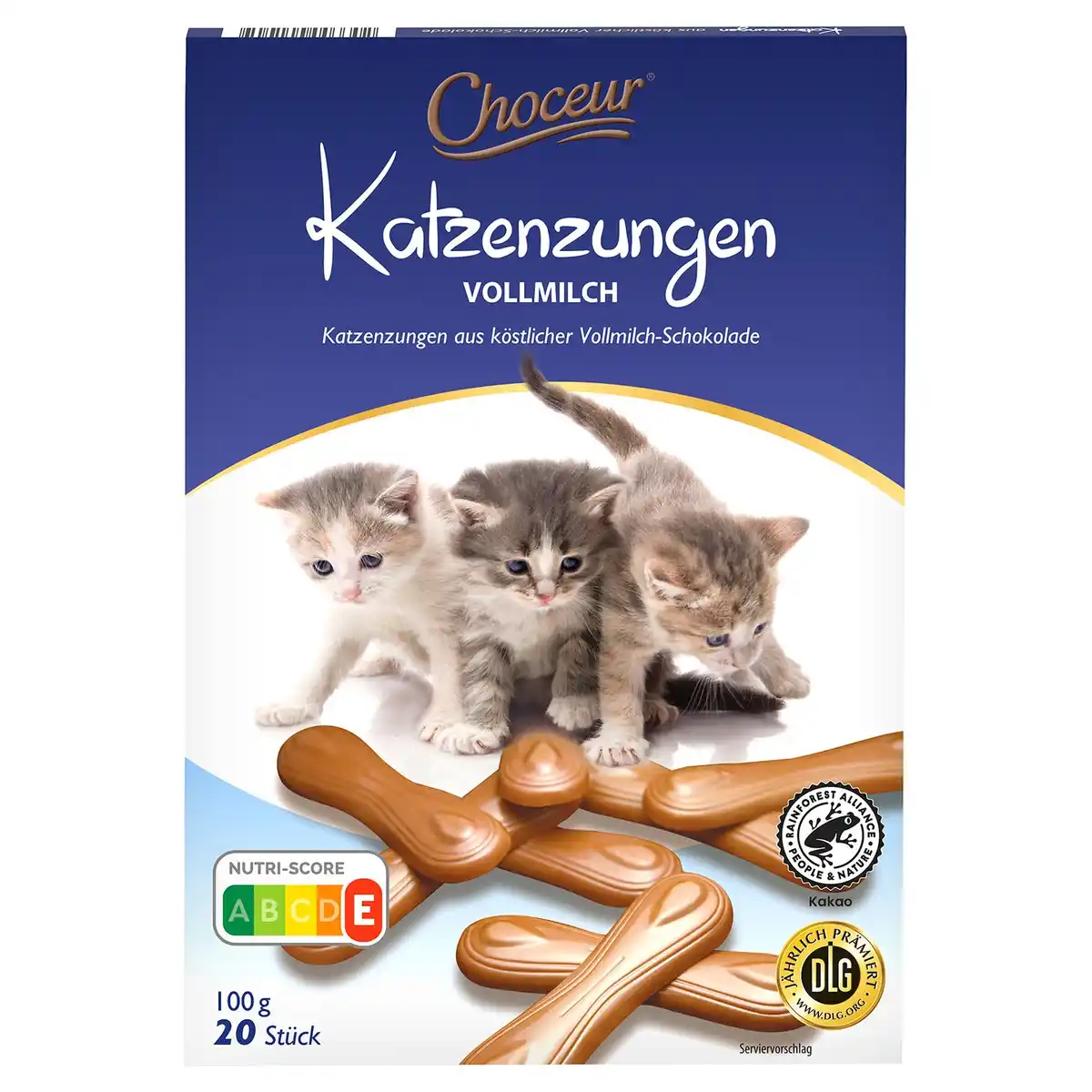 Bild 1 von CHOCEUR Katzenzungen 100 g, Vollmilch