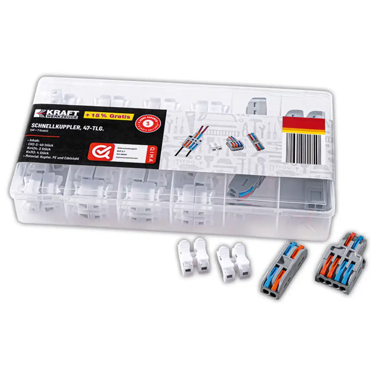 Bild 1 von Kraft Werkzeuge Schnellkuppler-Set 47tlg.