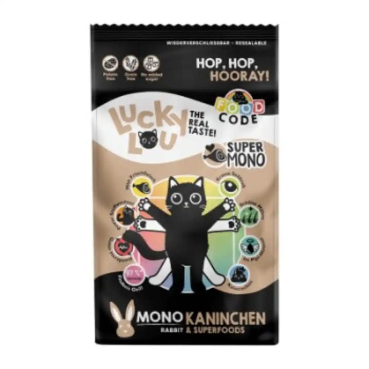 Bild 1 von Lucky Lou Food Code Trockenfutter Katze Adult, Mono, Kaninchen 1,7kg