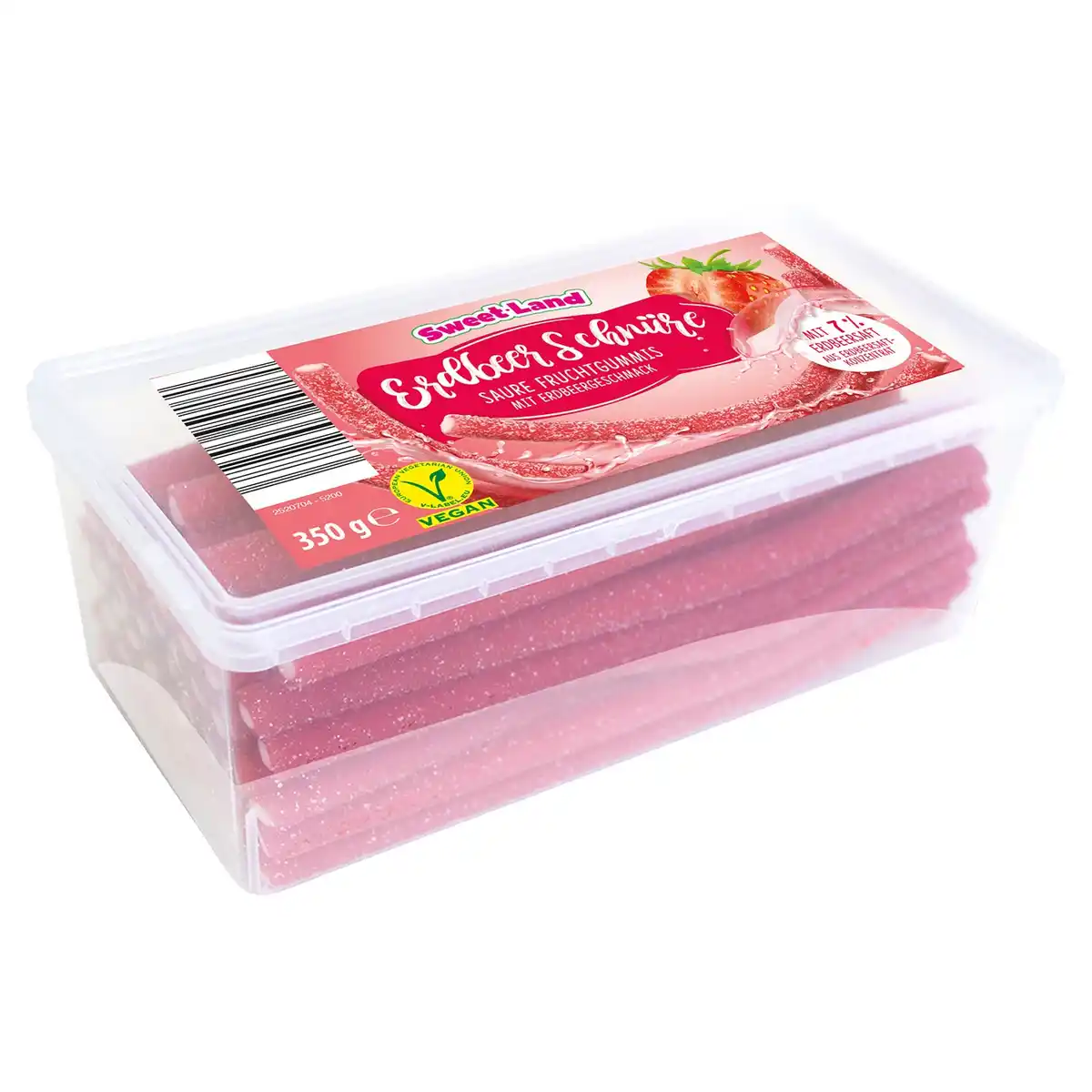 Bild 1 von SWEETLAND Fruchtgummi Bänderschnüre 350 g, Himbeere