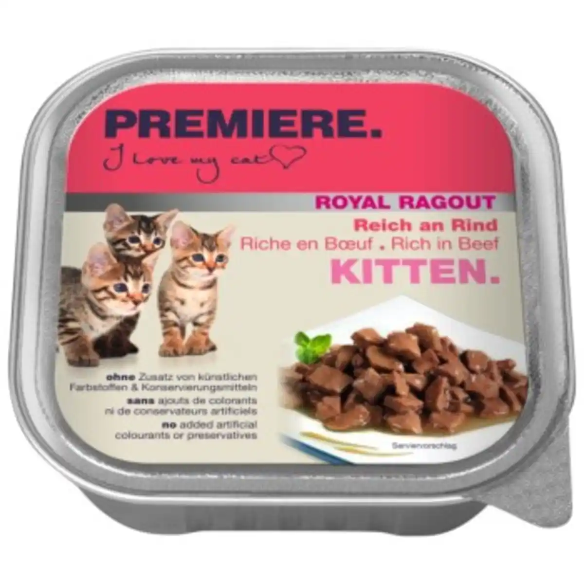 Bild 1 von PREMIERE Royal Ragout Kitten Reich an Rind 16x100 g