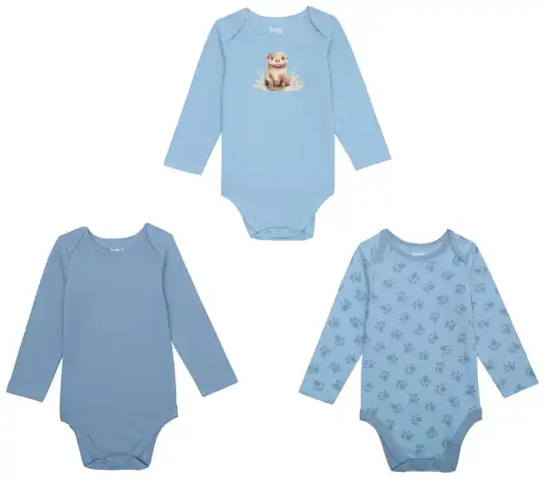 Bild 2 von BABY BEST Baby-Langarm-Bodys, 3-St.-Packg.