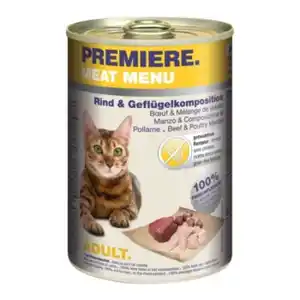 PREMIERE Meat Menu Adult Rind und Geflügelkomposition 6x400 g