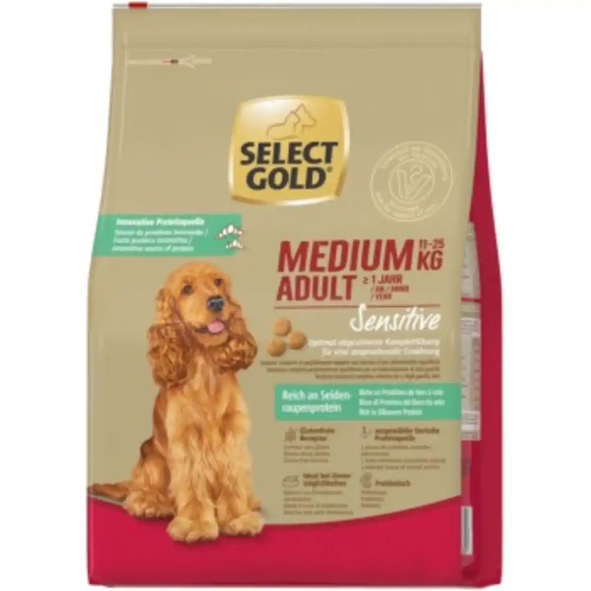Bild 1 von SELECT GOLD Trockenfutter Hund Medium Adult Sensitive Reich an Seidenraupe 4kg