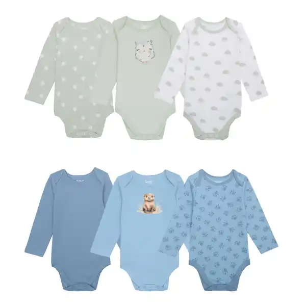 Bild 1 von BABY BEST Baby-Langarm-Bodys, 3-St.-Packg.