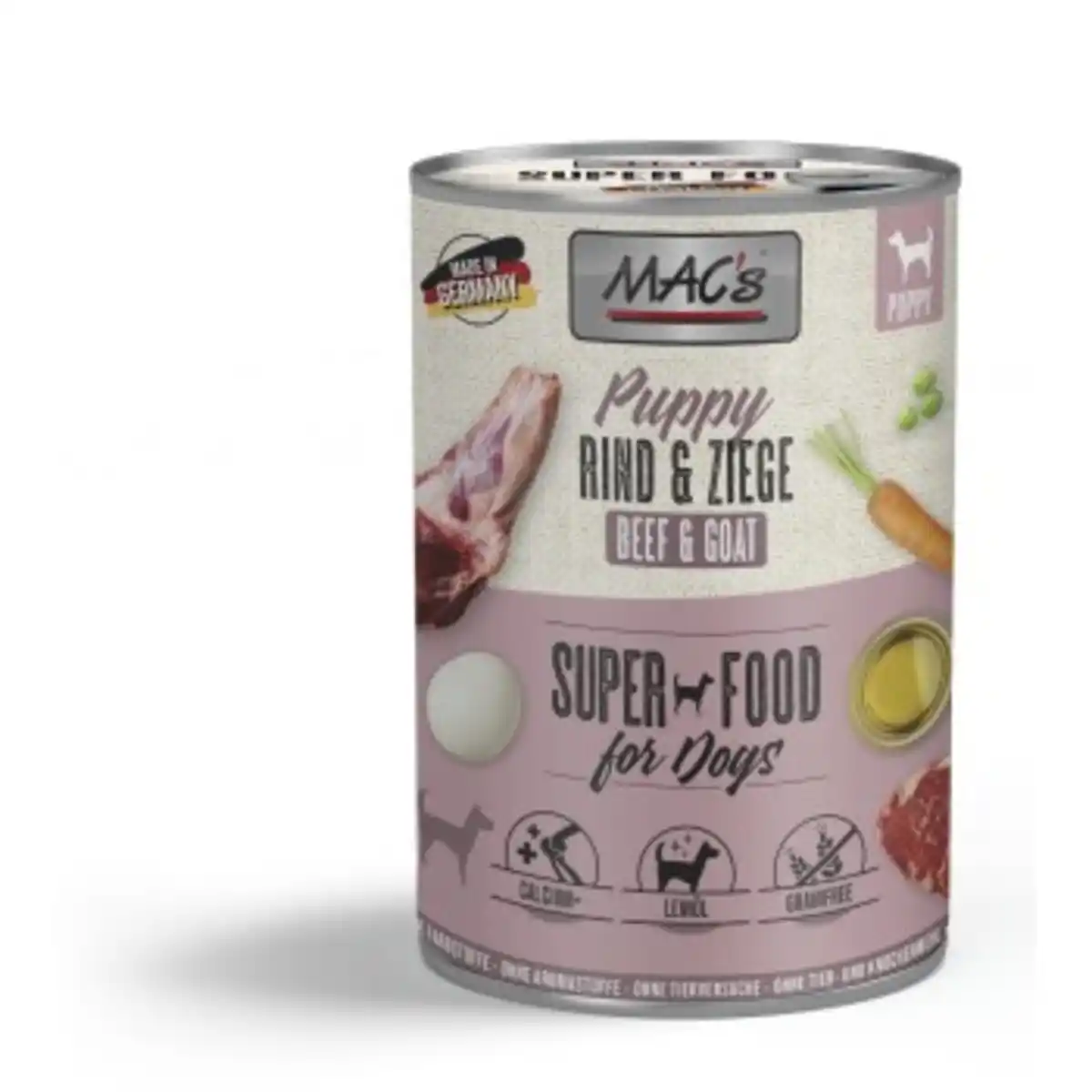 Bild 1 von MAC's Nassfutter Hund Puppy Rind und Ziege 6x400 g