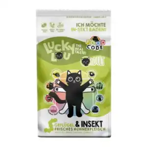 Lucky Lou Food Code Trockenfutter Katze, Adult, GeflĂĽgel und Insekten 1,7 kg