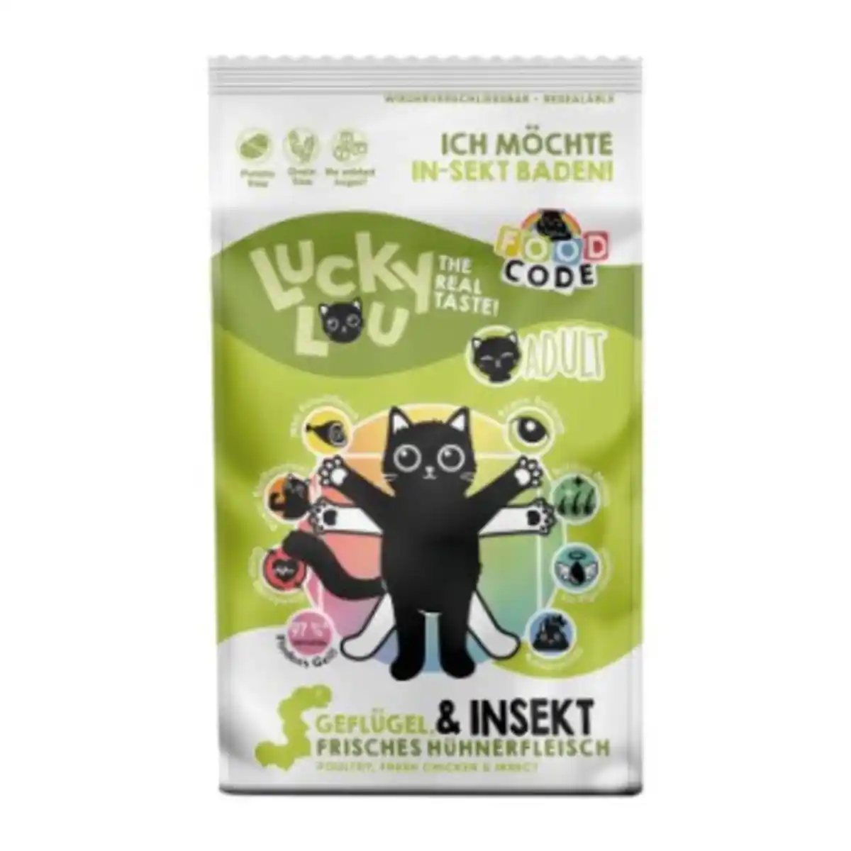 Bild 1 von Lucky Lou Food Code Trockenfutter Katze, Adult, Geflügel und Insekten 1,7 kg