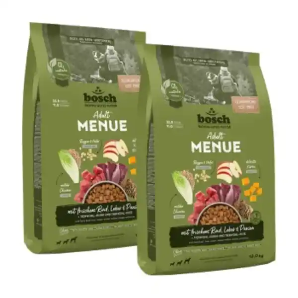 Bild 1 von bosch HPC Trockenfutter Hund Adult Menue Rind 2x12 kg