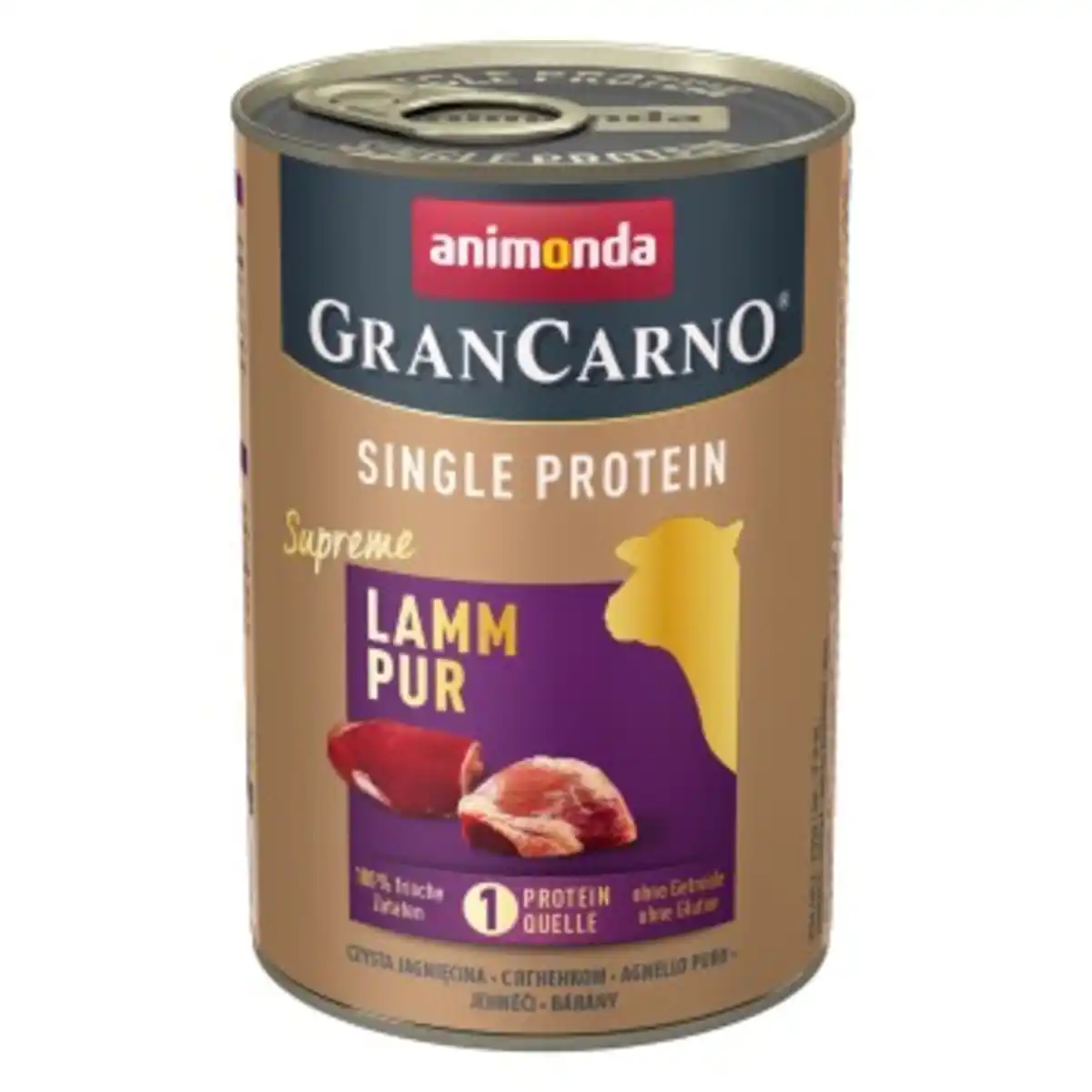 Bild 1 von animonda GranCarno Single Protein Supreme Nassfutter Hund Adult, Lamm pur 6x400 g