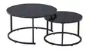 Bild 1 von Couchtisch 2er-Set Glasplatte schwarz - 80 cm - 60 cm - ROBERTO