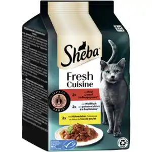 Sheba Fresh Cuisine Nassfutter Katze Adult, Multipack 36x50 g Taste of Paris