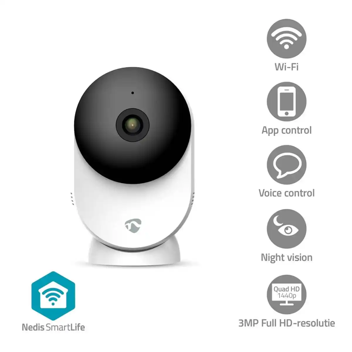 Bild 1 von Nedis SmartLife Innenkamera 3MP Full HD 1296p