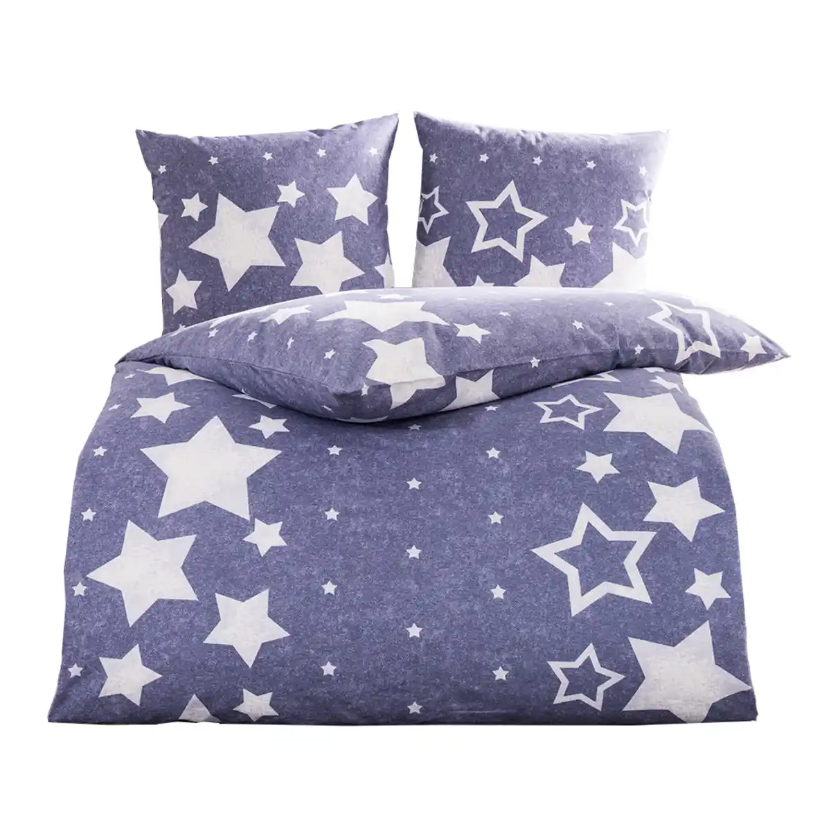 Bild 1 von Feinbiber-Bettwäsche "Sterne" - ca. 135 x 200 cm